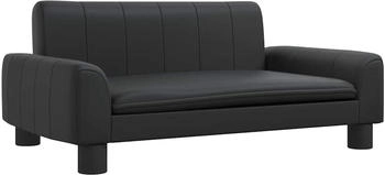 vidaXL Pet Bed Faux Leather Black 70x45x30 cm (171863)