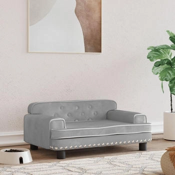 vidaXL Pet Bed Velvet Light Grey 70x45x30 cm (171883)