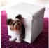 Relaxdays Pet Bed Leather White 38x38x38 cm (10019046_49)
