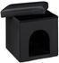 Relaxdays Pet Bed Leather Black 38x38x38 cm (10019046_46)