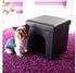 Relaxdays Pet Bed Leather Black 38x38x38 cm (10019046_46)