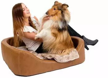 CopcoPet Tierbett Stella Antik Grau XL 100 x 80 cm