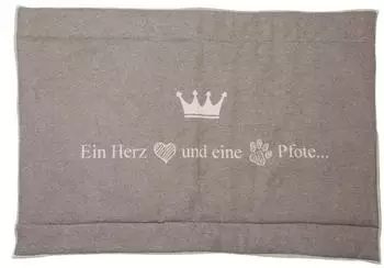 David Fussenegger Hundematte 'ein Herz und eine Pfote' 80 x 120 cm beige