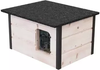 QLS Katzenhaus aus Holz isoliert 57x47 cm