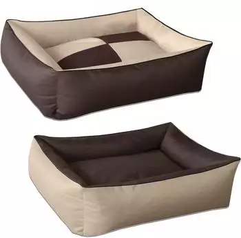 BedDog 2in1 Hundebett Max Quattro M Melange beige-braun