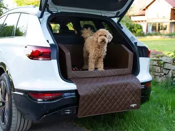 CopcoPet Orthopädisch Autohundebett braun 70 x 55 x 38 cm