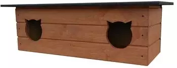 QLS Tierhaus für 2 Katzen 110x40 cm Tik