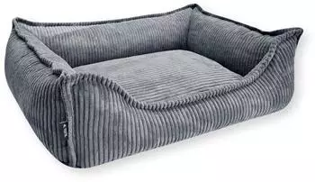 4L Textil Hugo orthopädisches Hundebett Cord Premium-Line dunkelgrau 80x60 cm