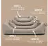 Rudelkönig Hundebett Koye orthopädisch mit Memory Foam robust & waschbar beige/ grau XL