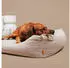 Rudelkönig Hundebett Koye orthopädisch mit Memory Foam robust & waschbar beige/ grau XL