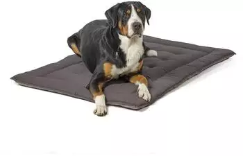 Wallace & Jones | Wendedecke pflegeleicht waschbar bis 95&deg;C gepolsterte Indoor/Outdoor Liegedecke f&uuml;r Hunde XL 130 x 90 cm Hellgrau/Dunkelgrau