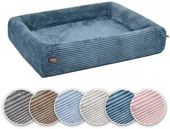 Sabro Hundebett KUDDE Cord azurblau 80 cm 1 m