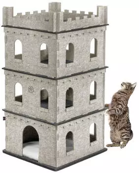 CanadianCat Company Premium Katzenburg Filz Felty Fort 55 x 108 x 55 cm