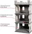 CanadianCat Company Premium Katzenburg Filz Felty Fort 55 x 108 x 55 cm