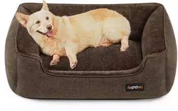 Feandrea Hundebett 90 x 75 x 25 cm Braun
