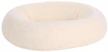 Flamingo Hundebett Felpa oval weiß 88 x 75 x 20 cm