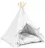vidaXL Haustier-Tipi mit Kissen Weiß 50 x 50 x 60 cm Polyester