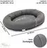 Wallace & Jones | Premium Hundebett Bolton Hundesofa 63x50 cm Hundecouch aus Kunstleder Hundebett für kleine Hunde verdeckter Zipper waschbar rutschfest dunkelgrau