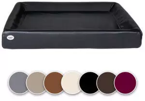 Sabro Hundebett KUDDE Kunstleder schwarz 1 m 1,2 m