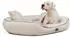 Tierlando Orthopädisches Hundebett Marlon Nonplusultra mit formstabiler Visco Plus Matratze extra weicher Velours-Bezug Größe: 170x110cm Farbe: 05 Creme