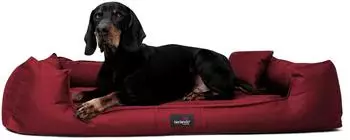 Tierlando GOOFY Orthop&auml;disches Hundebett aus Polyester inkl. Matratzenschoner dunkelrot 90 cm 22 cm 75 cm