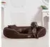Tierlando Orthopädisches Hundebett Marlon Nonplusultra mit formstabiler Visco Plus Matratze extra weicher Velours-Bezug Größe: 140x105cm Farbe: 01 Braun