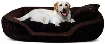 Tierlando Hundebett PHILIP SOFT Cord Velours 110 140 170cm XL XXL XXXL Hundesofa braun 1,1 m 25 cm 80 cm