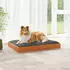 vidaXL Hundebett Wachsbraun 92 x 64 x 9 cm Massivholz Kiefer