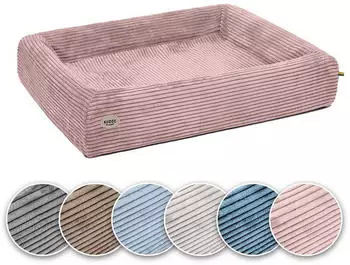 Sabro Hundebett KUDDE Cord rosè 1 m 1,2 m