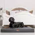Tierlando ® OSCAR VISCO Orthopädische Hundematratze Kunstleder Velours Hundebett schwarz/ graphit 1,5 m, 11 cm, 1 m