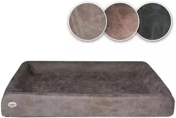 Sabro KUDDE Hundebett Wildleder taupe 1,17 m 1,5 m