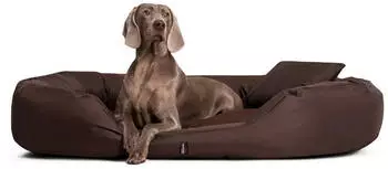 Tierlando &reg; Orthop&auml;disches Hundebett SAMMY Robuster Polyester Dicke Umrandung braun 1,4 m 30 cm 1,05 m