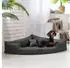 Tierlando TRIVIA Eckhundebett Polyester schwarz/ graphit 1 m 25 cm 1 m