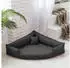 Tierlando TRIVIA Eckhundebett Polyester schwarz/ graphit 1 m 25 cm 1 m