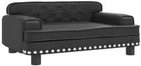 vidaXL Hundebett Schwarz 70x45x30 cm Kunstleder