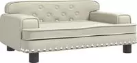vidaXL Hundebett Creme 70x45x30 cm Kunstleder