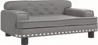 vidaXL Hundebett Grau 70x45x30 cm Kunstleder