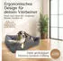 Freudentier Orthopädisches Hundebett aus stilvollem Cord grau