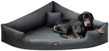 Tierlando TRIVIA EASY CLEAN Orthop&auml;disches Eckhundebett 02 Graphit 100 cm x 100 cm