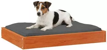 vidaXL Hundebett Wachsbraun 72 x 54 x 9 cm Massivholz Kiefer