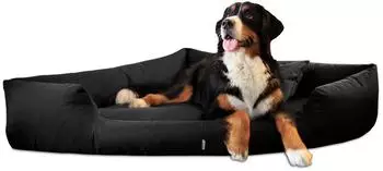 Tierlando &reg; TRIVIA Orthop&auml;disches Eckhundebett Polyester Hundebett Dreieckbett schwarz 80 cm 25 cm 80 cm