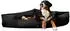 Tierlando ® TRIVIA Orthopädisches Eckhundebett Polyester Hundebett Dreieckbett schwarz 80 cm 25 cm 80 cm