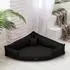 Tierlando ® TRIVIA Orthopädisches Eckhundebett Polyester Hundebett Dreieckbett schwarz 80 cm 25 cm 80 cm