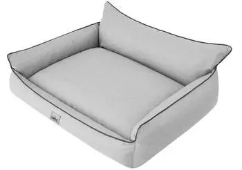HobbyDog Orthopädisches Hundebett, Asche Ökoleinen, XXL (106x80cm)