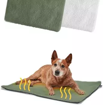PiuPet Tierdecke selbstheizende Decke 90x60cm Gr&uuml;n