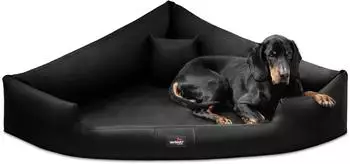 Tierlando TRIVIA EASY CLEAN Eckhundebett 03 Schwarz 100 cm x 100 cm