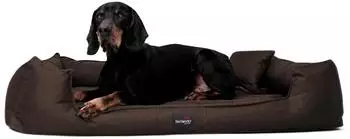 Tierlando GOOFY Orthop&auml;disches Hundebett aus Polyester inkl. Matratzenschoner braun 1,1 m 22 cm 90 cm