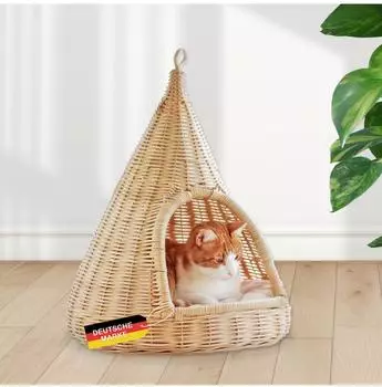 Rohrschneider Katzen-H&auml;ngekorb Sammy Rattangeflecht