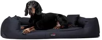 Tierlando Orthop&auml;disches Hundebett GOOFY >> inkl. Matratzenschoner << Polyester Gr&ouml;&szlig;e: 110x90cm Farbe: 25 Navy Dunkelblau