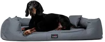 Tierlando Orthop&auml;disches Hundebett GOOFY >> inkl. Matratzenschoner << Polyester Gr&ouml;&szlig;e: 130x100cm Farbe: 06 Grau